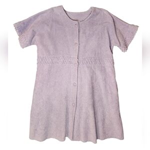 Stan Herman Vintage Lavender Chenille Full Button 2X Cozy Soft Robe w Pockets